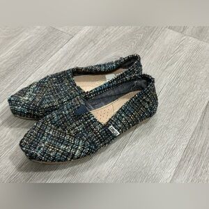 TOMS Women's Tweed Patterned Flats, Size 5 Women’s